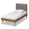Baxton Studio Alida Mid-Century Modern Dark Grey Fabric Upholstered and  Wood Twin Size Platform Bed 189-11164-11159-ZORO - alternate 4